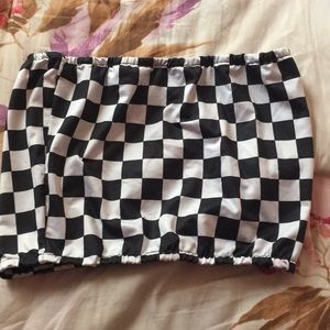 Checkered tube top